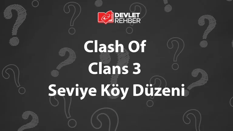 Clash Of Clans 3 Seviye Köy Düzeni
